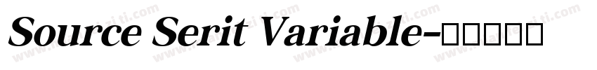 Source Serit Variable字体转换